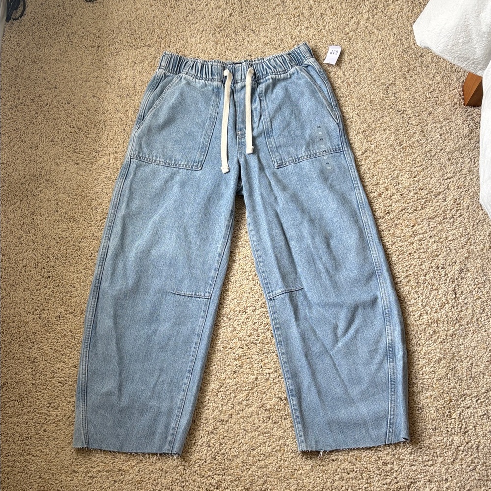 GAP super soft pull-on barrel jeans